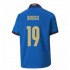 Camisola Itália Leonardo Bonucci 19 Equipamento Primeiro Euro 2020 Manga Curta